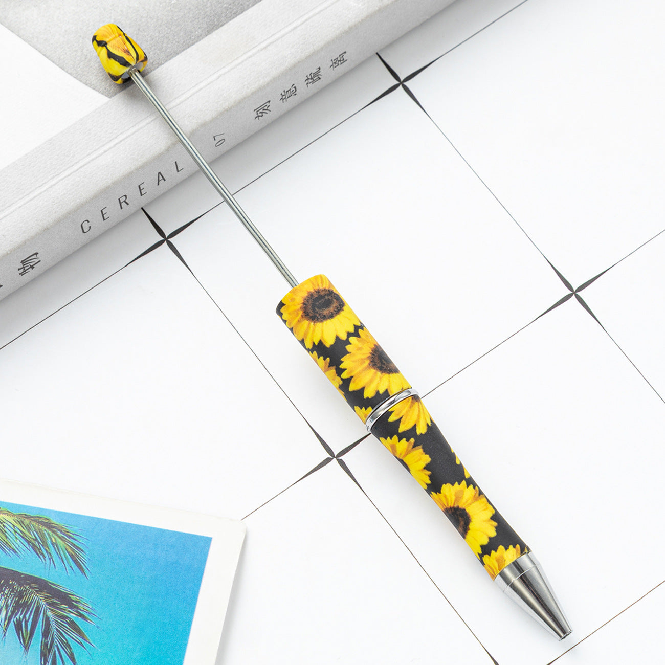 Wholesale Beadable Pens Cow Print Leopard Print Christmas Plastic Pen DIY for Beaded